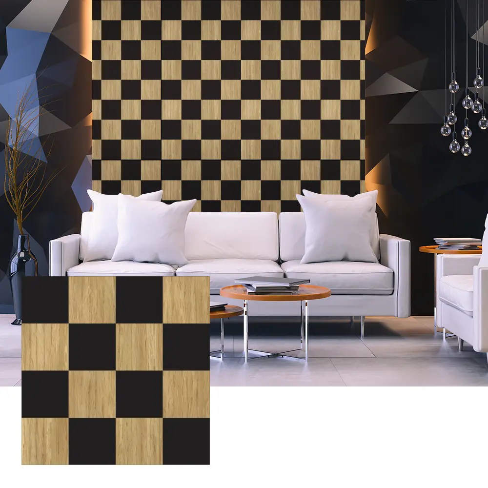 3D träfaner akustikpaneler för invändig väggdesign 3D träfaner akustikpaneler för invändig väggdesign