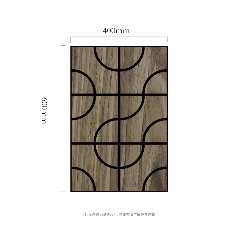 Arc Grid Wood MDF-on-PET akustisk väggpanel Arc Grid Wood MDF-on-PET akustisk väggpanel