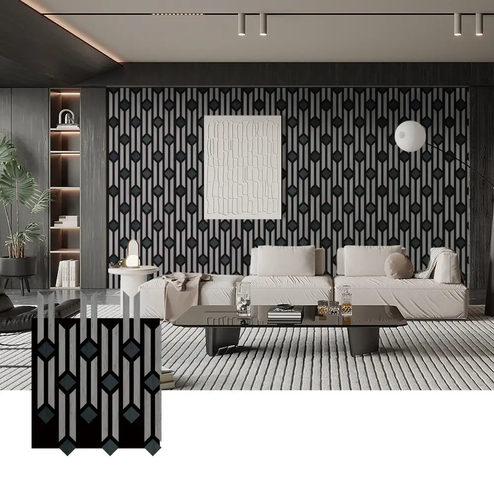 Artistic 3D Acoustic Wood Panels for Wall Decoration