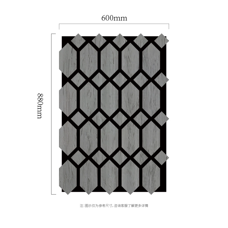 Facetterad Hexagon Lattice MDF-on-PET akustisk väggpanel Facetterad Hexagon Lattice MDF-on-PET akustisk väggpanel