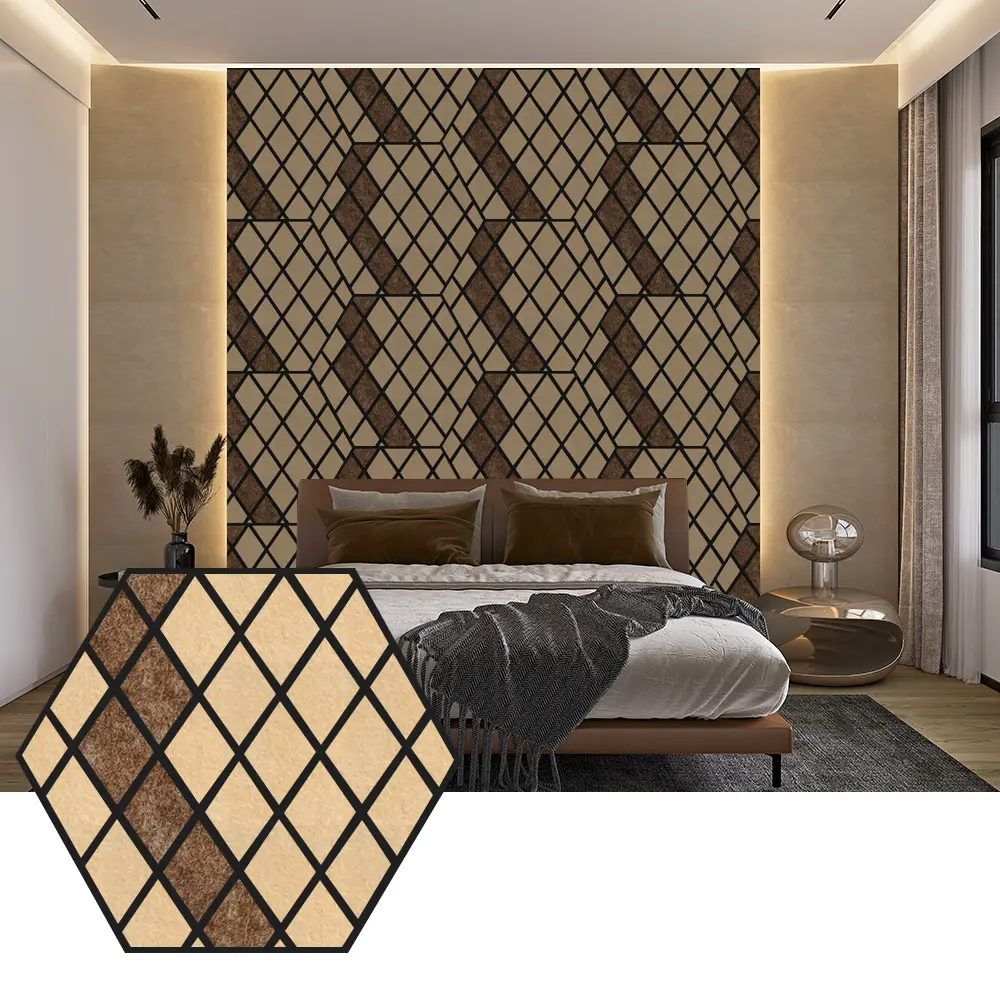 Hexagon PET akustikpaneler för modern väggdesign