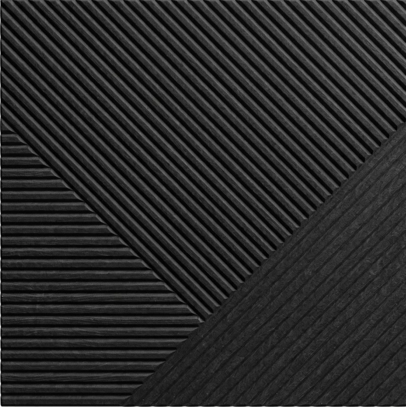 Wonear 3D UV-tryckt räfflade PET-kol Ebenholtspanel Wonear 3D UV-tryckt räfflade PET-kol Ebenholtspanel