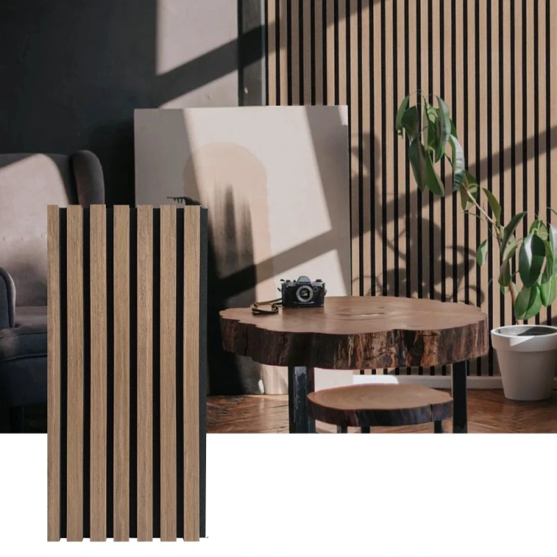 Akustisk väggpanel i trä för inre ljudabsorption